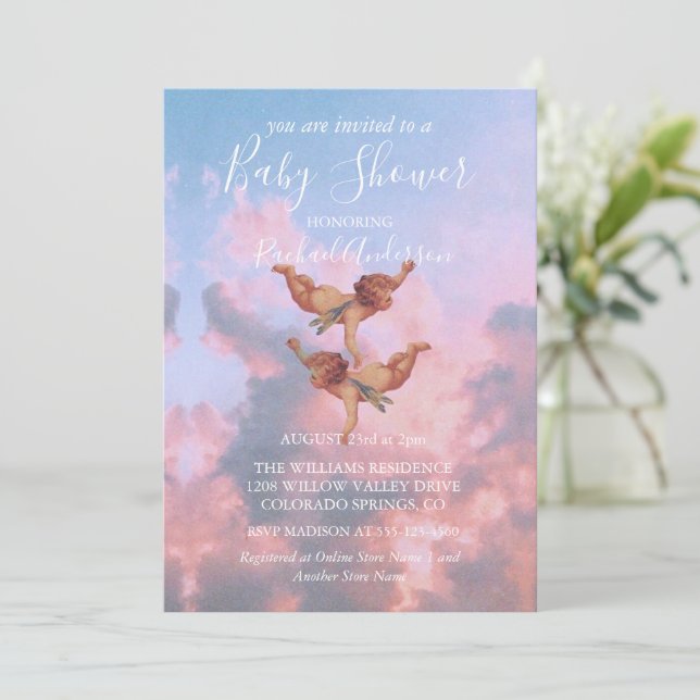 Angels in the sky                                  invitation (Standing Front)