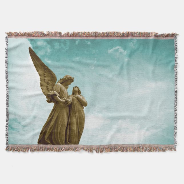 Angels in the Sky Throw Blanket (Front)