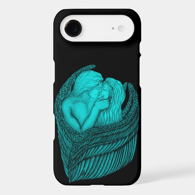 Angels Kissing , black and green Design (Back)