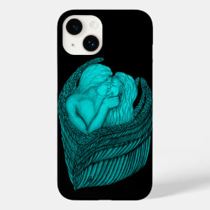 Angels Kissing , black and green Design Case-Mate iPhone 14 Case