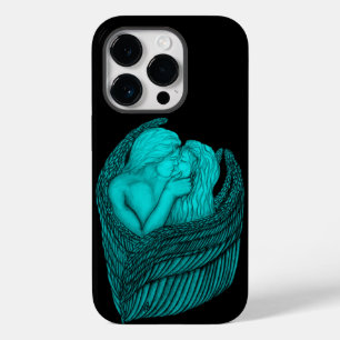 Angels Kissing , black and green Design Case-Mate iPhone 14 Pro Case