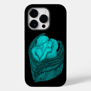 Angels Kissing , black and green Design Case-Mate iPhone 14 Pro Case