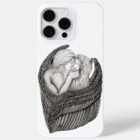 Angels Kissing , black and white Design