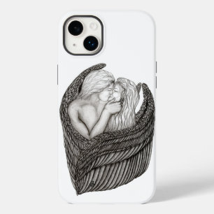 Angels Kissing , black and white Design Case-Mate iPhone 14 Plus Case