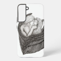 Angels Kissing , black and white Design