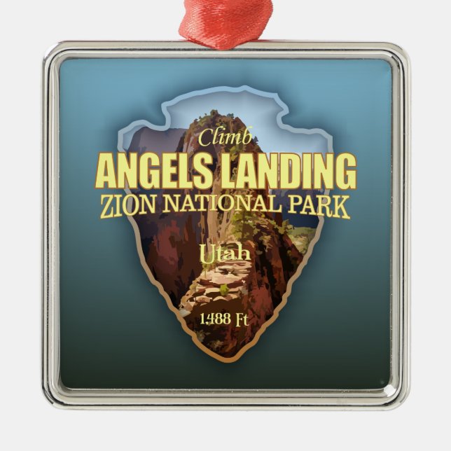 Angels Landing (arrowhead) Metal Tree Decoration (Front)