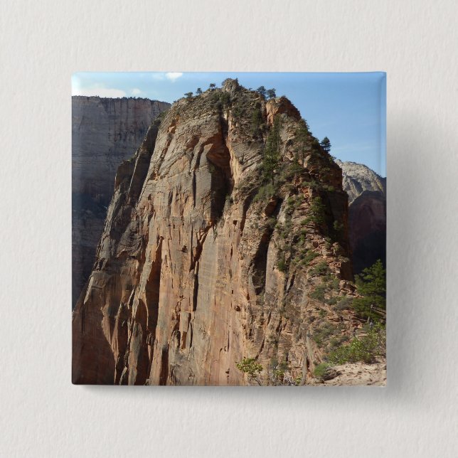 Angels Landing at Zion National Park 15 Cm Square Badge (Front)