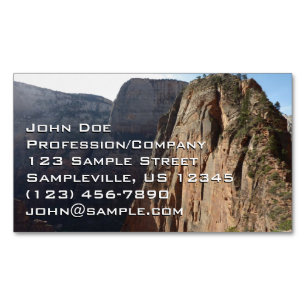 Angels Landing at Zion National Park Magnetic Business Card