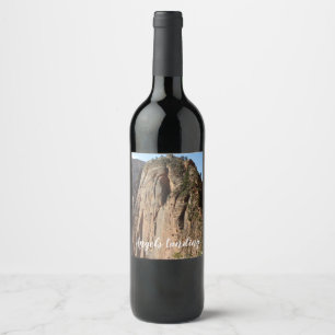 Angels Landing at Zion National Park Wine Label