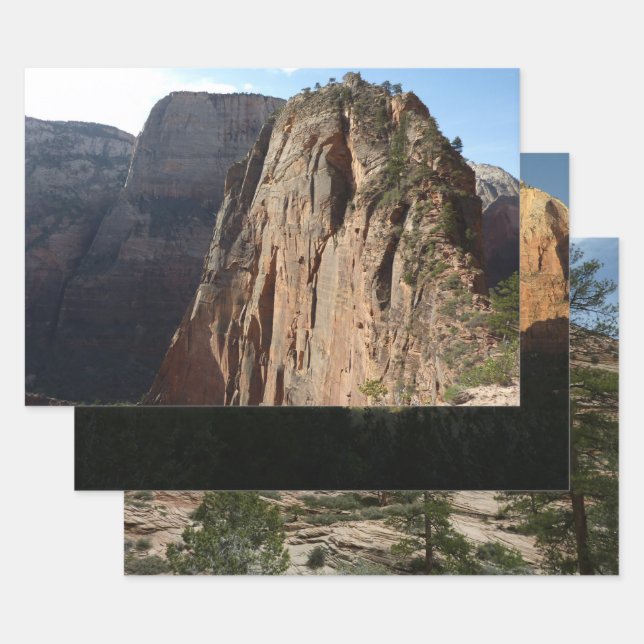 Angels Landing at Zion National Park Wrapping Paper Sheet (Set)