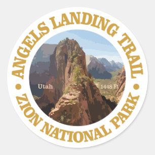 Angels Landing Classic Round Sticker