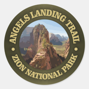Angels Landing Classic Round Sticker