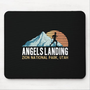 Angels Landing Hiking Trail Vintage Zion National Mouse Mat