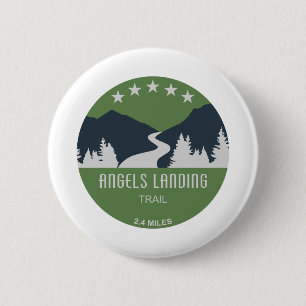 Angels Landing Trail Zion National Park 6 Cm Round Badge