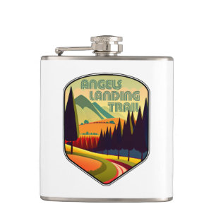 Angels Landing Trail Zion National Park Colours Hip Flask