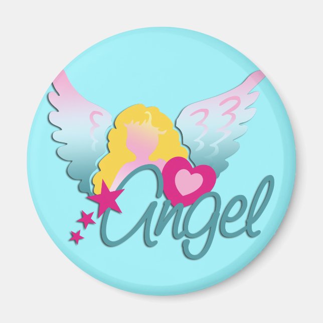 Angels Love | cyan Magnet (Front)