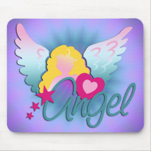 Angels Love violet shine Mouse Mat