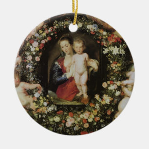 Angels Madonna and Child Rubens Fine Art Ceramic Tree Decoration
