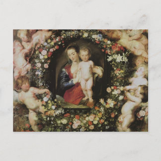 Angels Madonna and Child Rubens Fine Art Postcard