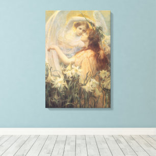 Angel's Message by George Swinstead, Vintage Art Canvas Print