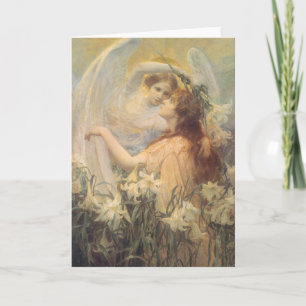 Angel's Message by George Swinstead, Vintage Art Card