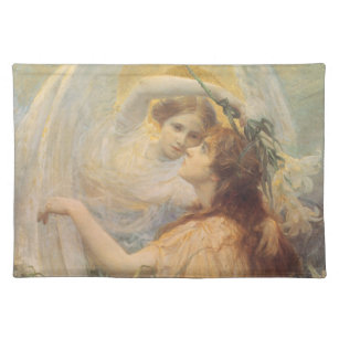 Angel's Message by George Swinstead, Vintage Art Placemat
