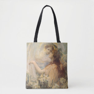 Angel's Message by George Swinstead, Vintage Art Tote Bag