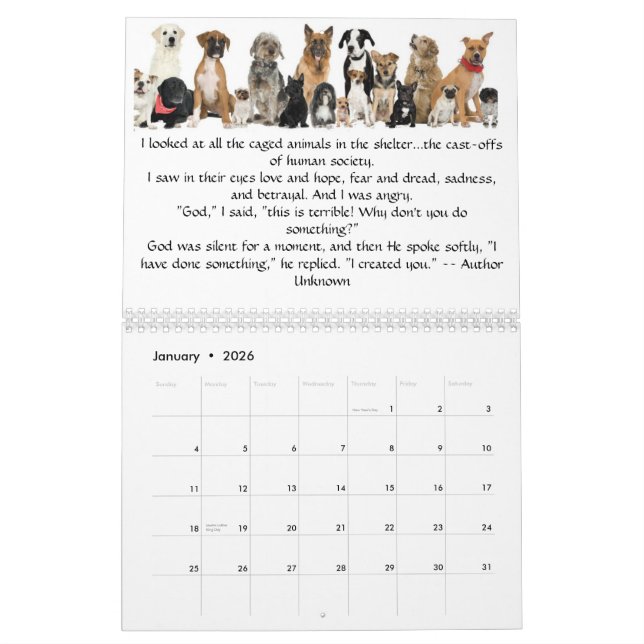Angels of Fur Calendar 12m 6/11-5/12 (Jan 2026)
