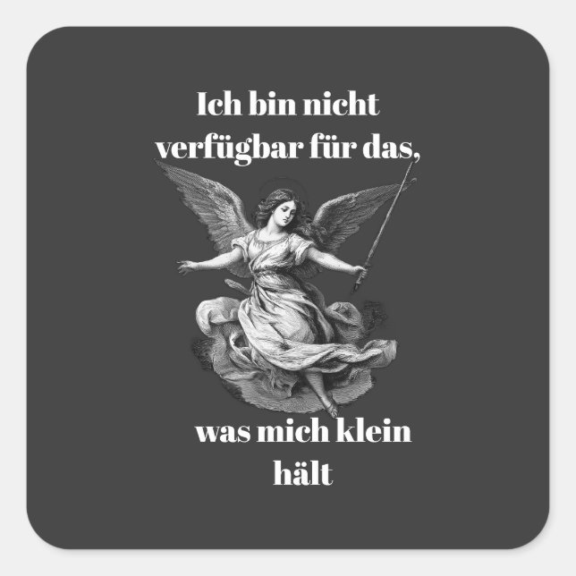 Angels of Unavailability Square Sticker (Front)