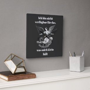 Angels of Unavailability Square Wall Clock