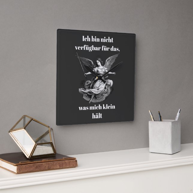 Angels of Unavailability Square Wall Clock (Office)
