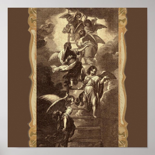 Angels On A Celestial Ladder Poster (Front)