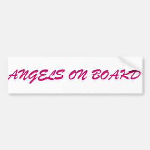 Angels on Board angel bumper sticker stickers