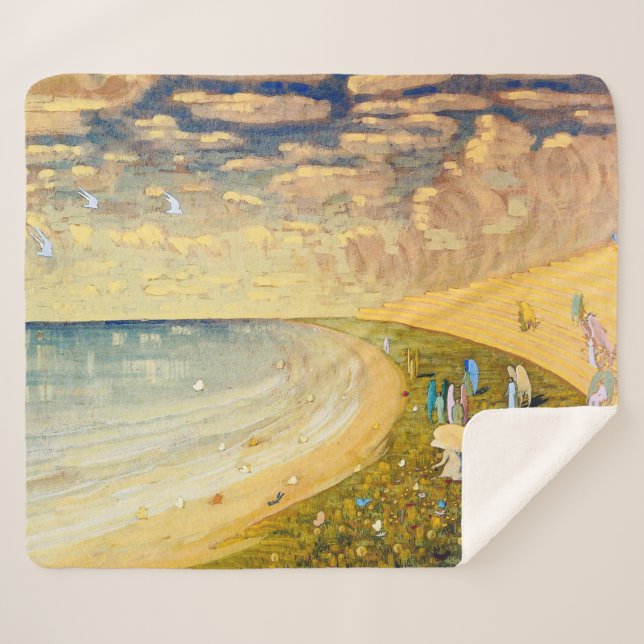 Angels (Paradise) | Mikalojus Ciurlionis | Sherpa Blanket (Front (Horizontal))