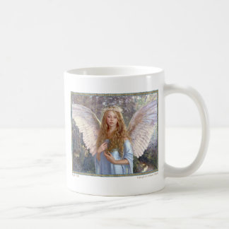 "Angel's Path"  White ceramic coffee mug