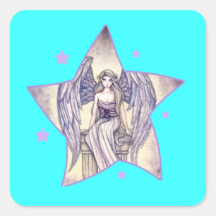 Angel's Perch Star Square Sticker