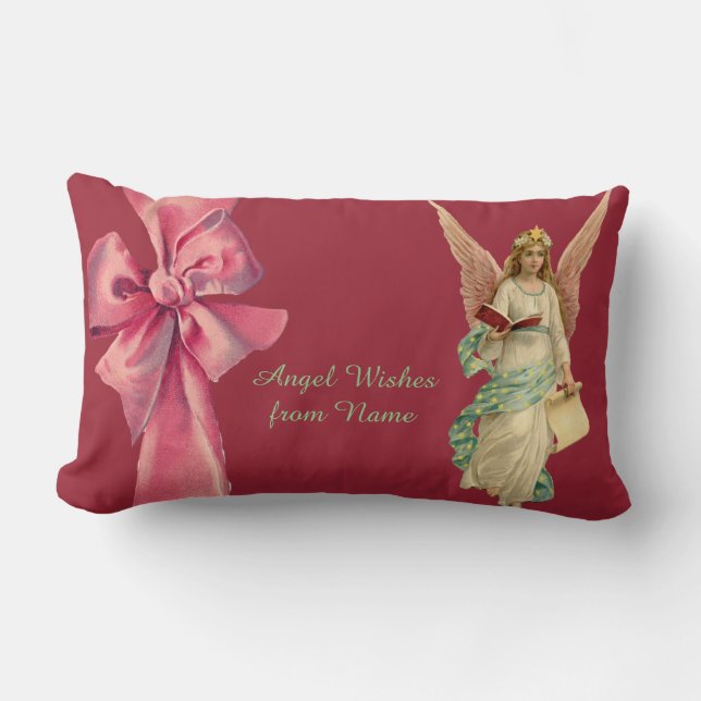 ANGELS - personalised Christmas Angel gifts Lumbar Cushion (Front)