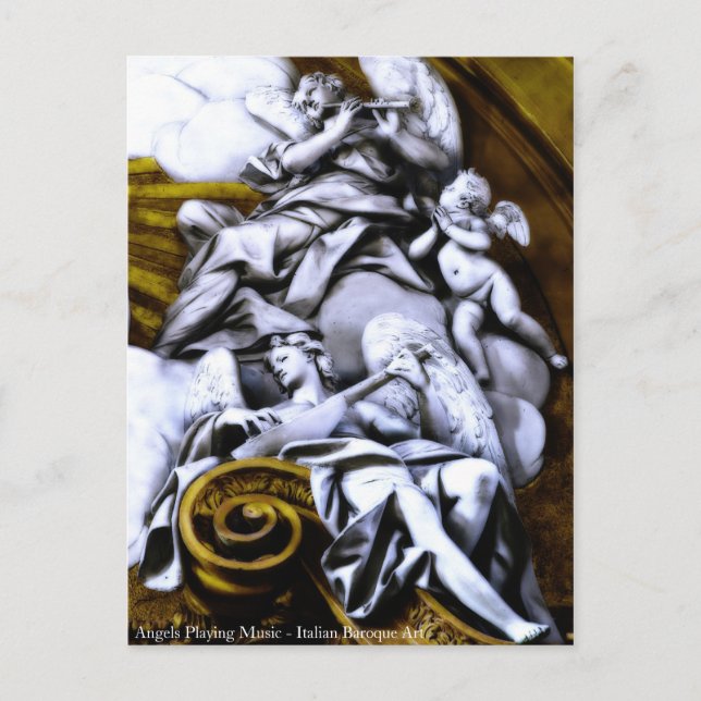 Angels Playing Music Postcard (Front)