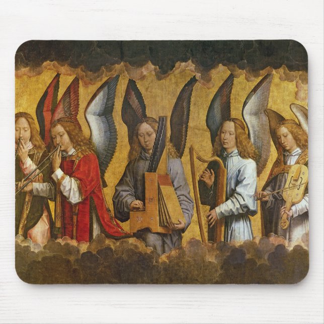Angels Playing Musical Instruments Mouse Mat (Front)