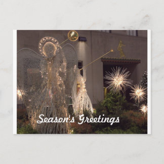 Angels Proclaim Holiday Greetings Postcard