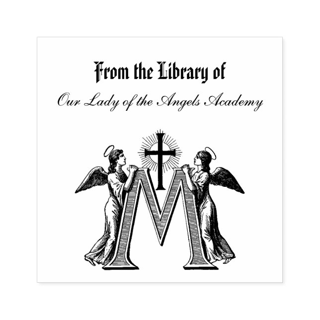 Angels Religious Virgin Mary Catholic Symbol Rubber Stamp (Imprint)