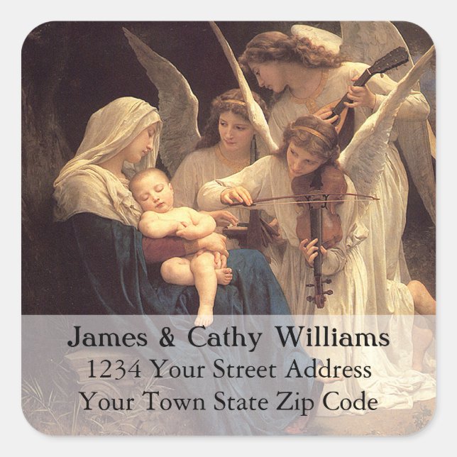 Angels Serenade Mary Christmas Address Label (Front)