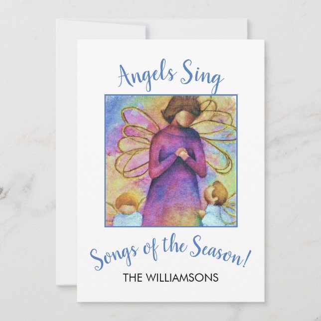 ANGELS SING CHRISTMAS HOLIDAY CARD (Front)