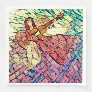 Angels Stained Glass Look  Napkin