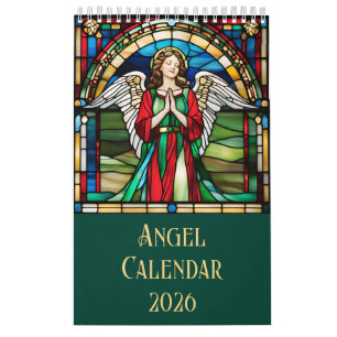 Angels Stained Glass Window 2026 Personalised Calendar
