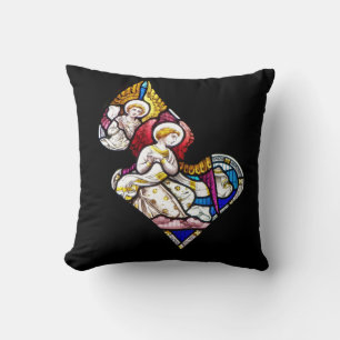 ANGELS STAINED GLASS WINDOW CUSHION