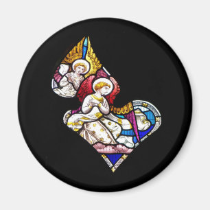 ANGELS STAINED GLASS WINDOW MAGNET
