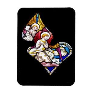 ANGELS STAINED GLASS WINDOW MAGNET