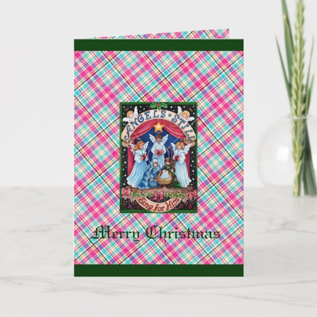 Angels Still Sing Christmas note card (Front)