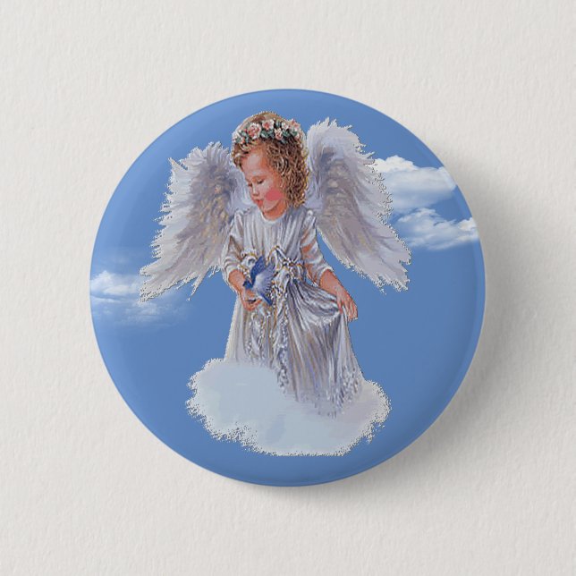 Angels t-shirts 6 cm round badge (Front)